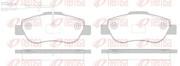 Передние тормозные колодки remsa 110002