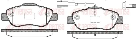 Передние тормозные колодки remsa 1100.11