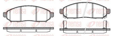 Передние тормозные колодки remsa 1162.12 на Ниссан Лиф