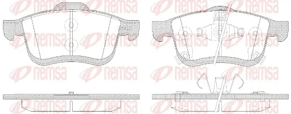 Передні тормозні (гальмівні) колодки Remsa 118342 (фото 1)