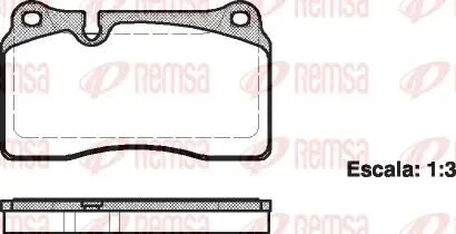Передние тормозные колодки remsa 1200.00