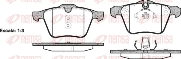 Передние тормозные колодки remsa 1217.00