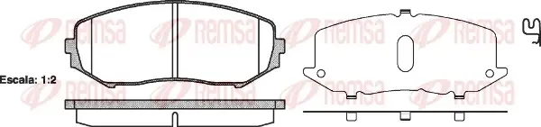 Передние тормозные колодки remsa 1225.02