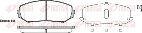 Передние тормозные колодки remsa 1225.02