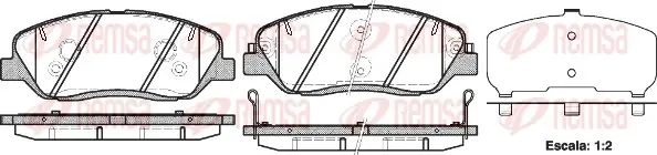 Передние тормозные колодки remsa 1226.02