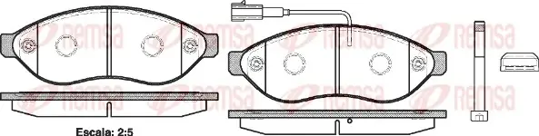 Передние тормозные колодки remsa 1237.01