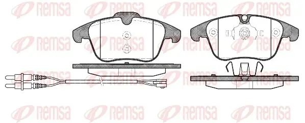 Передние тормозные колодки remsa 1249.01