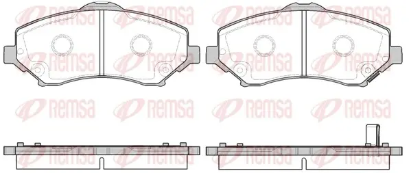 Передние тормозные колодки remsa 1259.02
