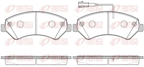 Передні тормозні (гальмівні) колодки Remsa 127522 (фото 1)