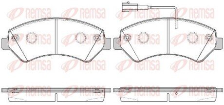 Передні тормозні (гальмівні) колодки remsa 127522 на Фиат Дукато 250