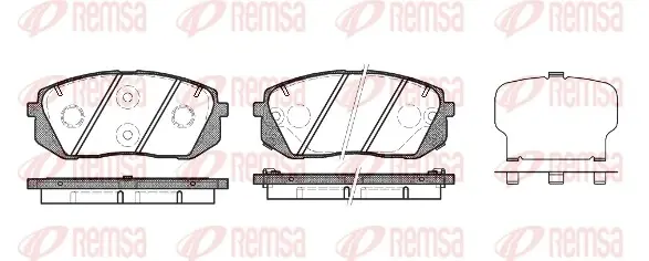 Передние тормозные колодки remsa 1302.22