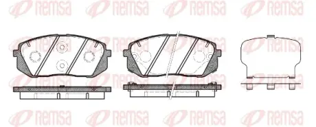 Передние тормозные колодки remsa 1302.22