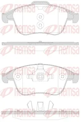 Передние тормозные колодки remsa 135030