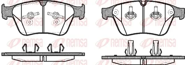 Передние тормозные колодки remsa 1371.00