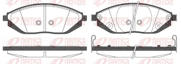 Передние тормозные колодки remsa 147202