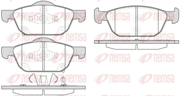 Передние тормозные колодки remsa 1552.02