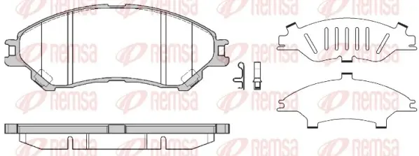 Передние тормозные колодки remsa 1589.02
