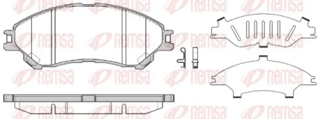 Передние тормозные колодки remsa 1589.02