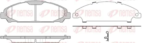Передние тормозные колодки remsa 162000