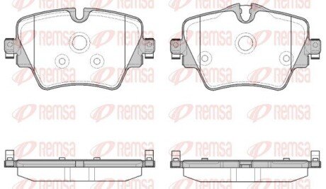 Передні тормозні (гальмівні) колодки remsa 1625.08 на Бмв 2 Series