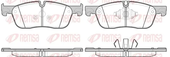 Передние тормозные колодки remsa 1633.10