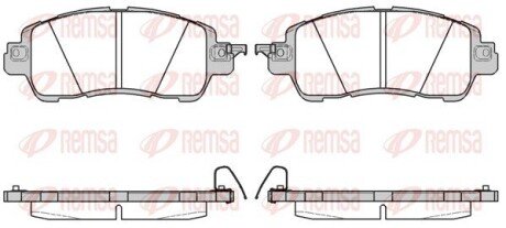 Передние тормозные колодки remsa 1656.04