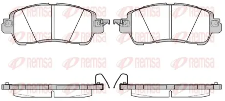 Передние тормозные колодки remsa 165604