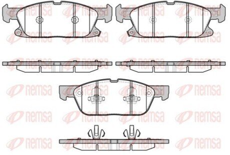 Передние тормозные колодки remsa 165702