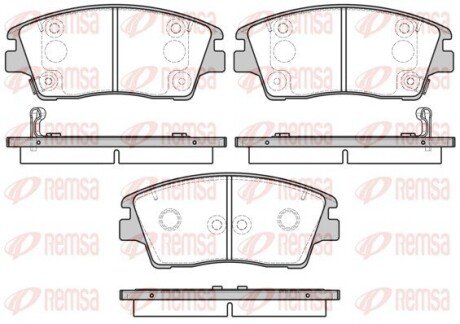 Передні тормозні (гальмівні) колодки remsa 1676.02 на Киа Спортейдж 4