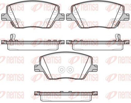 Передні тормозні (гальмівні) колодки remsa 1695.02 на Фиат Типо