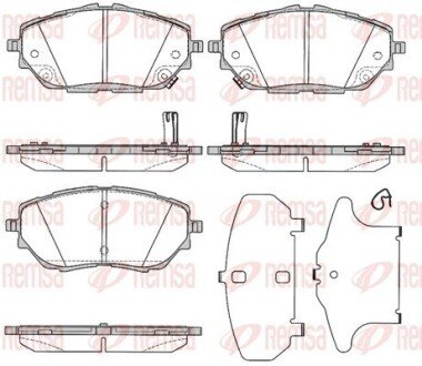 Передние тормозные колодки remsa 1786.02