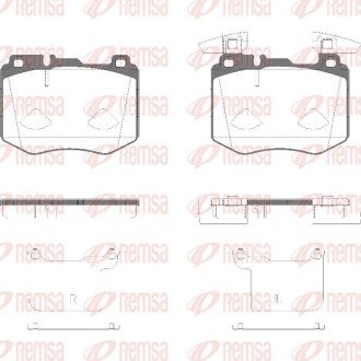Передні тормозні (гальмівні) колодки remsa 1883.20 на Мерседес GLC-Class X253/C253