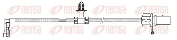 Шланг тормозной задний remsa 001166