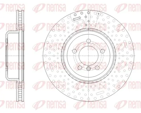 REMSA BMW Диск гальмівний передній 3/F30 remsa 61651.10