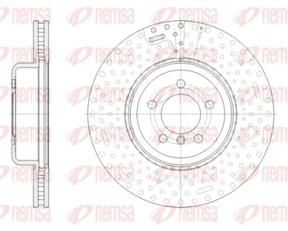 REMSA BMW Диск гальмівний передній 3/F30 Remsa 61651.10