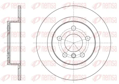 REMSA BMW Диск гальмівний задній X1/F48 Remsa 61597.00