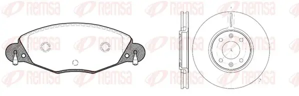 REMSA CITROEN К-кт гальм. колодки + диски C5 I (DC_) 2.2 HDi (DC4HXB, DC4HXE) 01-04 remsa 8827.00