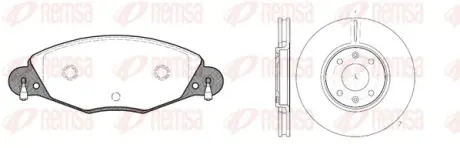 REMSA CITROEN К-кт гальм. колодки + диски C5 I (DC_) 2.2 HDi (DC4HXB, DC4HXE) 01-04 Remsa 882700