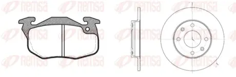 REMSA CITROEN К-кт гальм. колодки + диски SAXO (S0, S1) 1.1 X, SX 96-03 remsa 819200