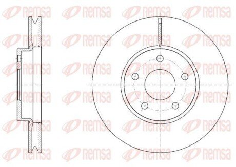 Диск гальм. передн. FORD FOCUS EcoBoost 18- remsa 6253310