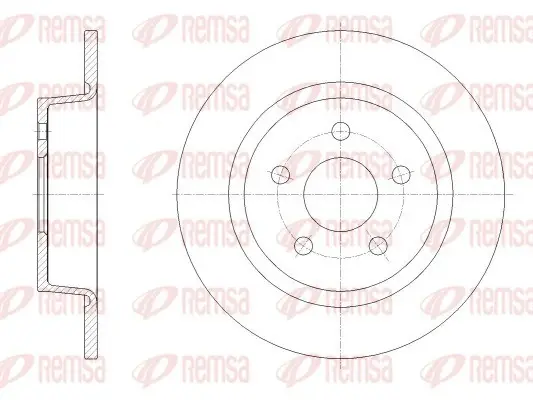 REMSA диск гальм задн. FORD TOURNEO CONNECT 13- Remsa 62520.00 (фото 1)