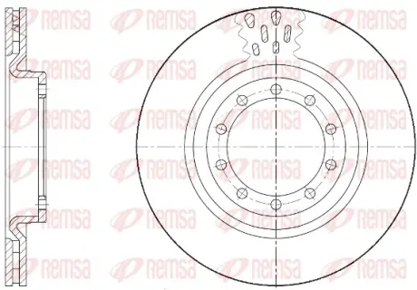 REMSA Диск гальмівний передн. Renault Maskott Remsa 6167210