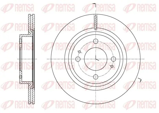 REMSA Диск гальмівний передній MITSUBISHI SPACE STAR 12- remsa 6162110