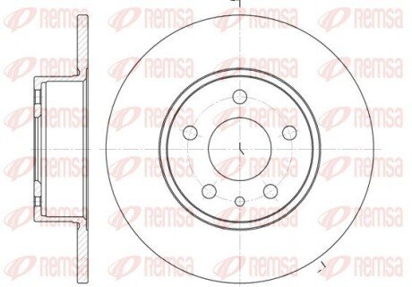 FIAT Гальмівний диск задн. LINEA 1.6 D Multijet 09-, LANCIA LYBRA (839) 2.4 20V 01-05, ALFA ROMEO 156 (932) 1.9 JTD (932B2) 97-00 remsa 6149.00