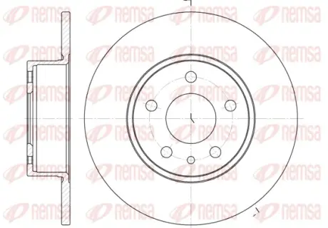 REMSA FIAT Гальмівний диск задн. LINEA 1.6 D Multijet 09-, LANCIA LYBRA (839) 2.4 20V 01-05, ALFA ROMEO 156 (932) 1.9 JTD (932B2) 97-00 remsa 6149.00