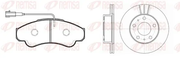 REMSA FIAT К-кт гальмівні колодки + диски передн. Ducato 02-, CITROEN Remsa 895900 (фото 1)