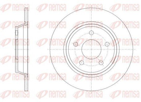 FORD диск гальм. задн. FOCUS 18- remsa 62522.00