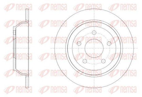 FORD Диск гальмівний задній PUMA (J2K, CF7) 1.0 EcoBoost remsa 6253800