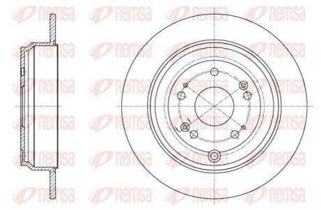 HONDA Диск гальмівний задн.CR-V II 2.0 01- remsa 6251500
