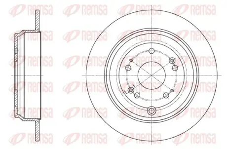 REMSA HONDA Диск гальмівний задн.CR-V II 2.0 01- Remsa 6251500